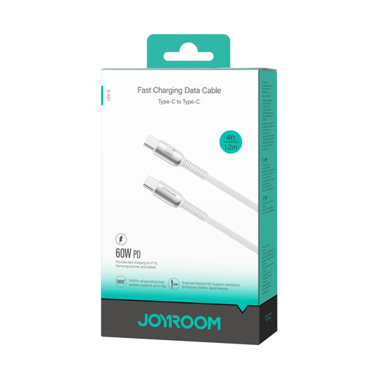 Buy Joyroom S-A51 60W Fast Charging Type-C to Type-C Cable 1.2m Light Grey from Vmart in Pakistan
