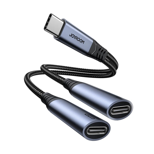 Buy Joyroom SY-C03 2-in-1 Audio Adapter (Type-C to Dual Type-C) Black from Vmart in Pakistan