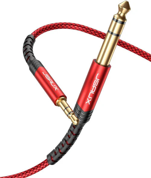 Buy Jsaux CM0006 3.5mm to 6.35mm Audio Cable 1.2m Red from Vmart in Pakistan