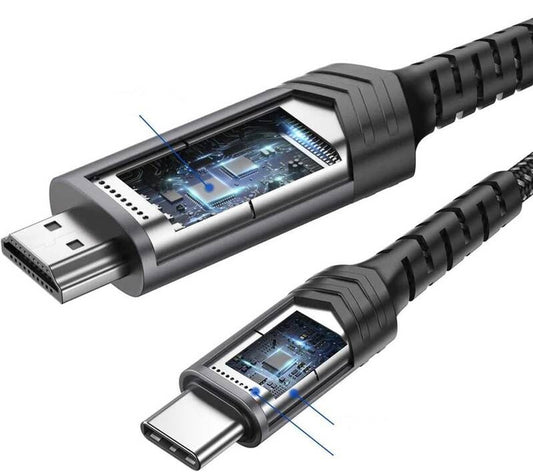 Buy Jsaux CV0030 USB-C Male To HDMI Male 4K@60HZ Cable 3M Grey from Vmart in Pakistan
