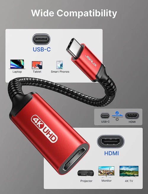 Buy Jsaux CV0031 4K USB-C to HDMI Cable 2K@144Hz from Vmart in Pakistan