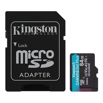 Kingston 64GB Canvas Go Plus microSD Memory Card