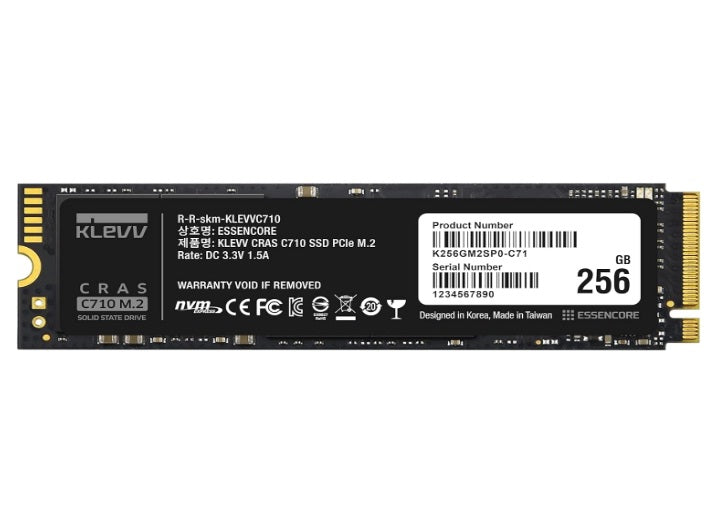 Klevv Cras C710 M.2 SSD NVMe PCle Gen3 x4 256GB