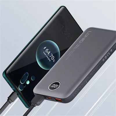 Ldnio PQ10 Ultra Slim Led Digital Display Power Bank 10000mAh