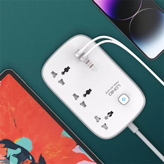 Buy Ldnio SC3416 3 AC Outlets 4 USB Power Strip from Vmart in Pakistan