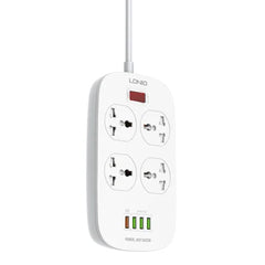 Ldnio SC4407 4 AC Outlets Universal Power Strip - White