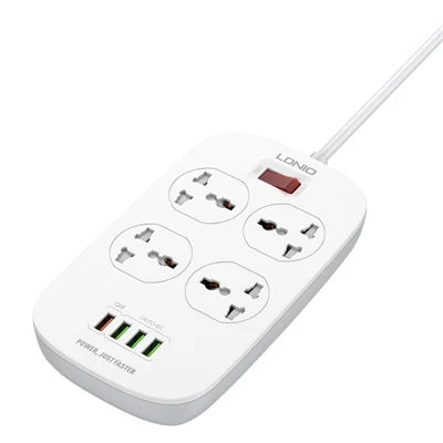 Ldnio SC4407 4 AC Outlets Universal Power Strip - White