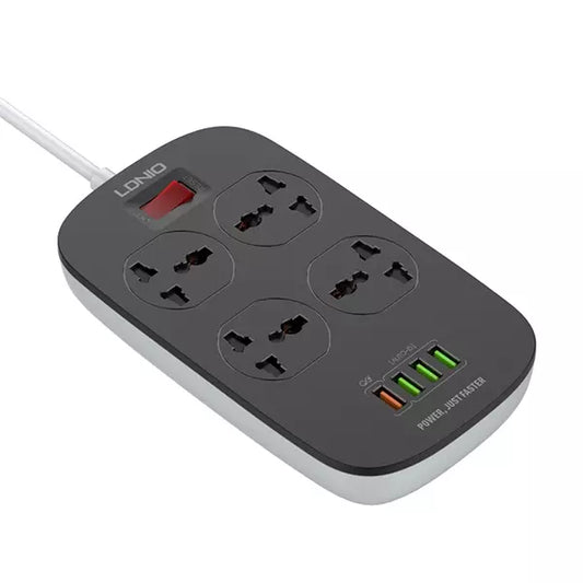 Buy Ldnio SC4407 4 AC Outlets Universal Power Strip - Black from Vmart in Pakistan