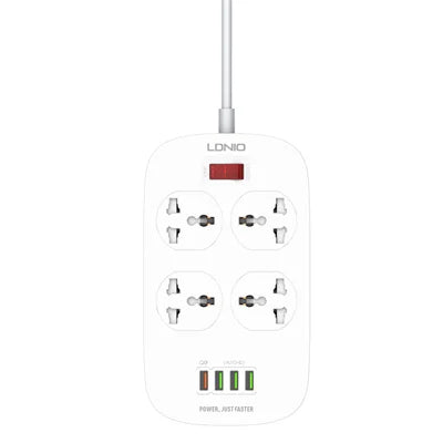 Ldnio SC4407 4 AC Outlets Universal Power Strip - White