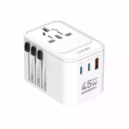 Buy Ldnio Z8 3 USB Ports 45W GaN Travel Adapter from Vmart in Pakistan