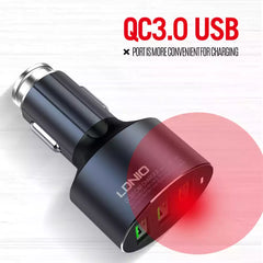 Buy Ldnio C703Q 36W 3 In 1 Intelligent Car Charger from Vmart in Pakistan