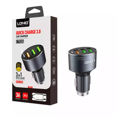 Buy Ldnio C703Q 36W 3 In 1 Intelligent Car Charger from Vmart in Pakistan