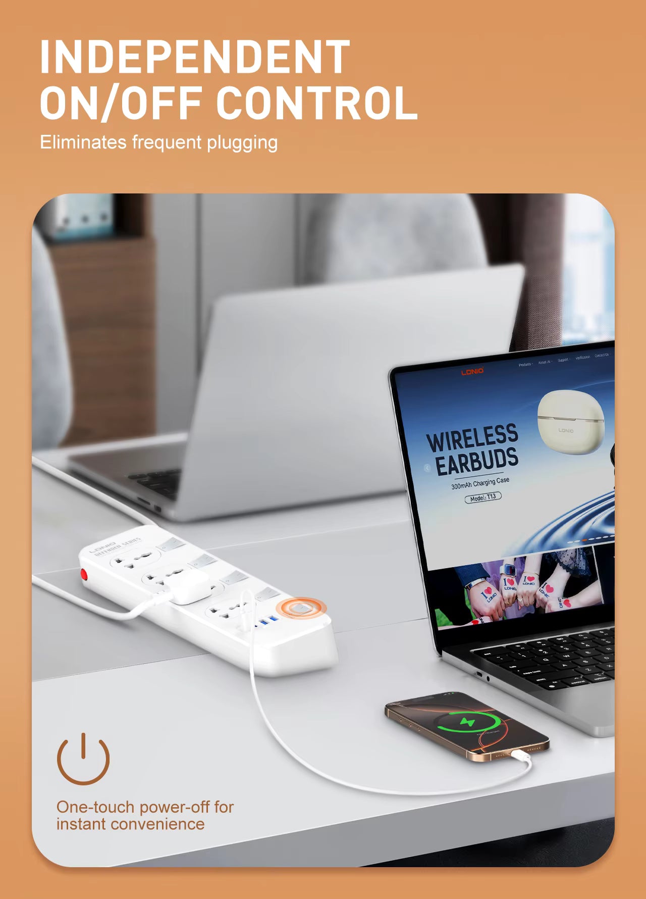 Buy Ldnio SC4408C Extension Power Socket Universal Power Strip PD20W (2C+2U) from Vmart in Pakistan