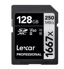 Lexar 1667x 250mb/s UHS-II SD Card 128GB