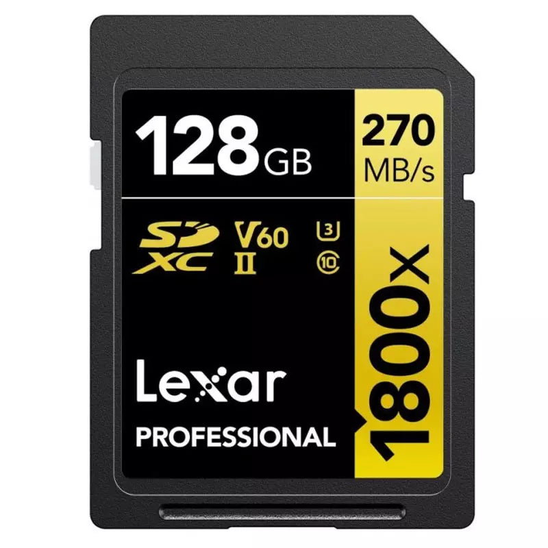 Lexar 1800X 270MB/s V60 4K UHS-II SD Card 128GB