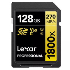 Lexar 1800X 270MB/s V60 4K UHS-II SD Card 128GB