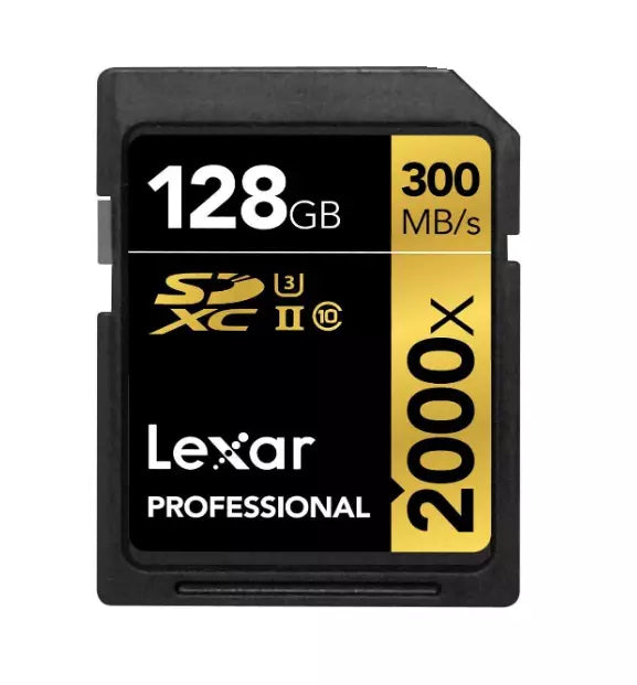 Lexar 2000x 300mb/s V90 UHS-II SD Card 128GB