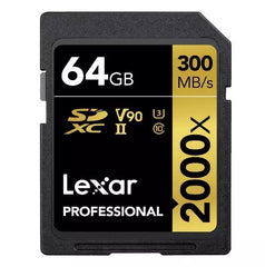 Lexar 2000x 300mb/s V90 UHS-II SD Card 64GB