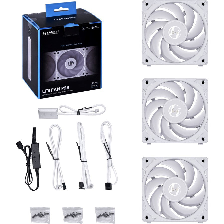 Lian Li UNI FAN P28 120mm Daisy Chain PWM Case Fan 3 Pack