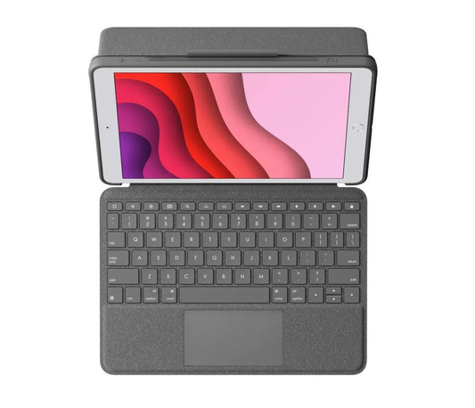 Buy Logitech Combo Touch Backlit Keyboard Case with Trackpad and Smart Connector for iPad (7th, 8th &amp; 9th gen) from Vmart in Pakistan