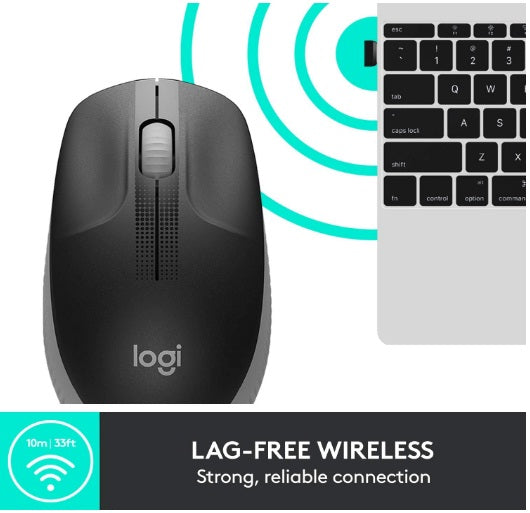 Logitech M191 Wireless Mouse - Mid Grey