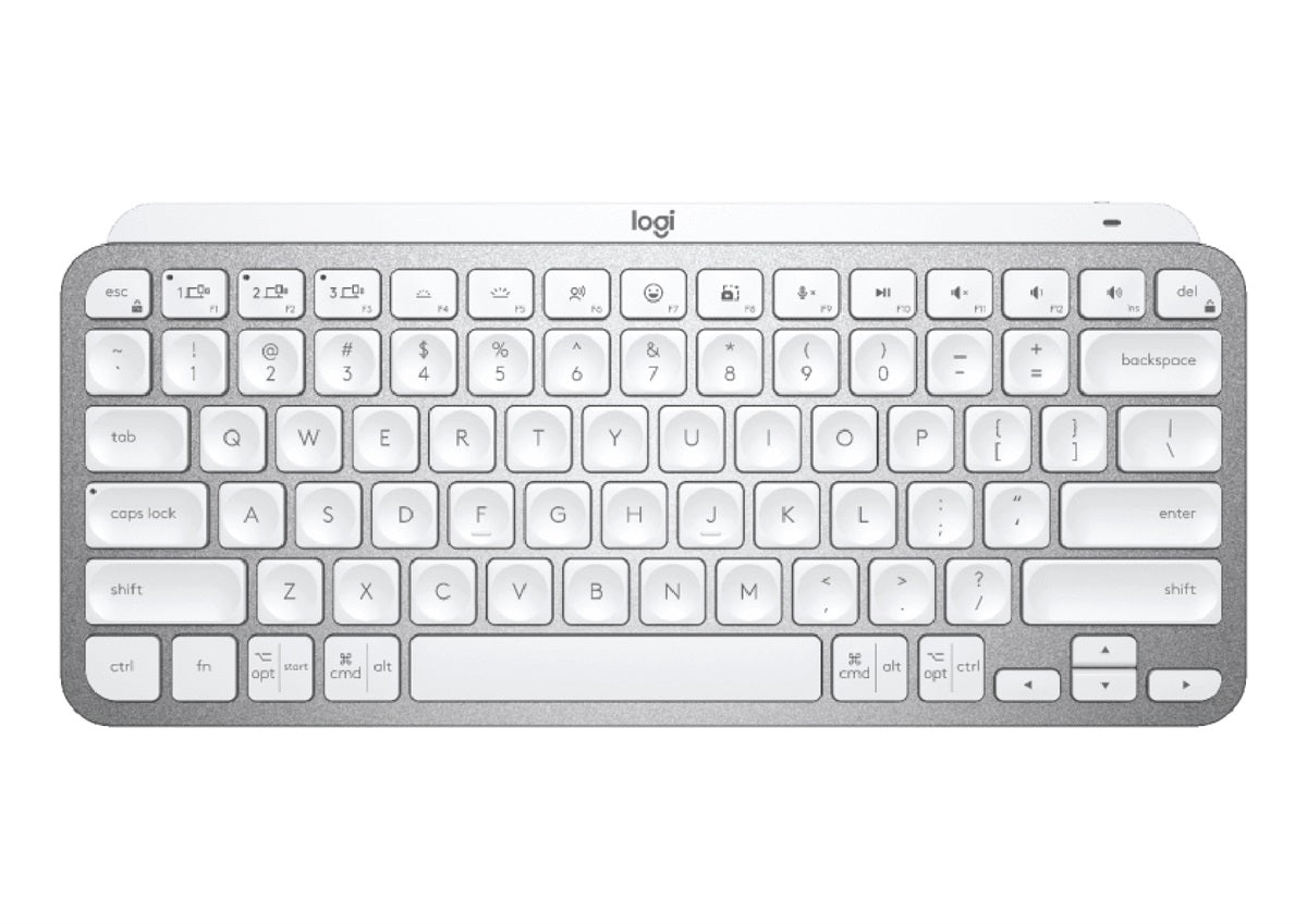 Logitech MX Keys Mini Minimalist Wireless Illuminated Keyboard - Pale Grey