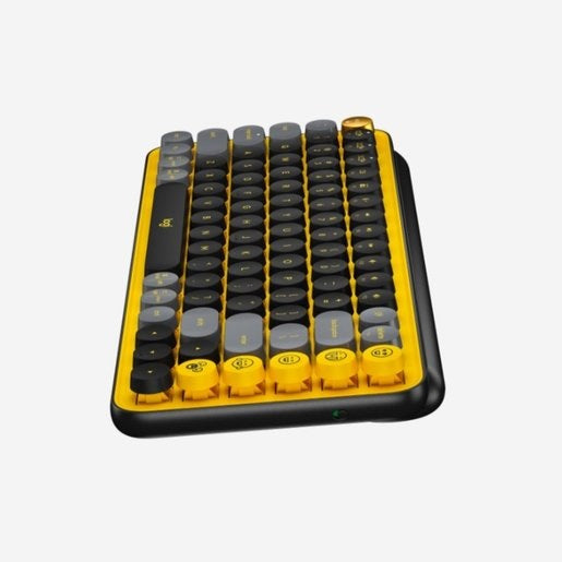 Buy Logitech POP Keys Wireless Mechanical Keyboard with Customizable Emoji Keys - Blast Yellow from Vmart in Pakistan