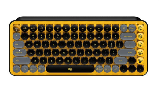 Buy Logitech POP Keys Wireless Mechanical Keyboard with Customizable Emoji Keys - Blast Yellow from Vmart in Pakistan