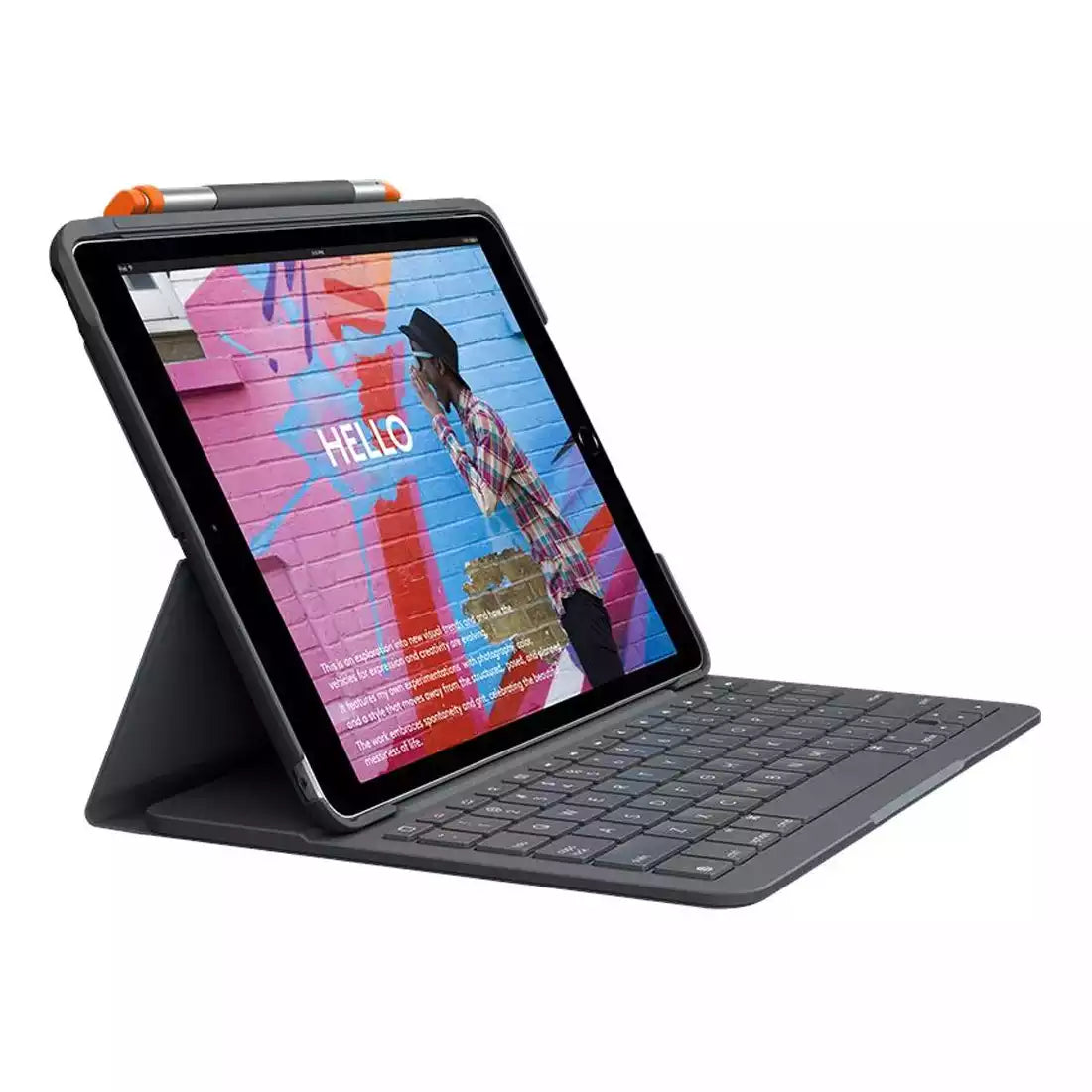 Logitech Slim Folio for iPad (7th 8th and 9th gen) - Graphite