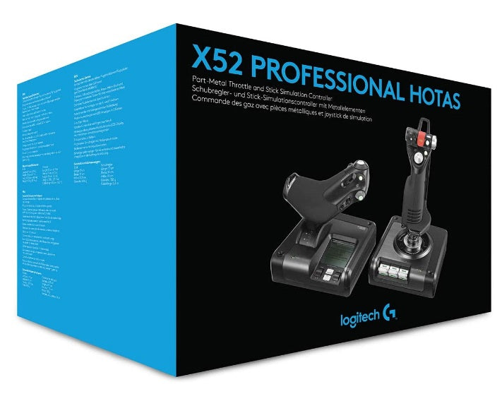 Logitech X52 Professional H.O.T.A.S. Part-Metal Throttle And Stick Simulation Controller