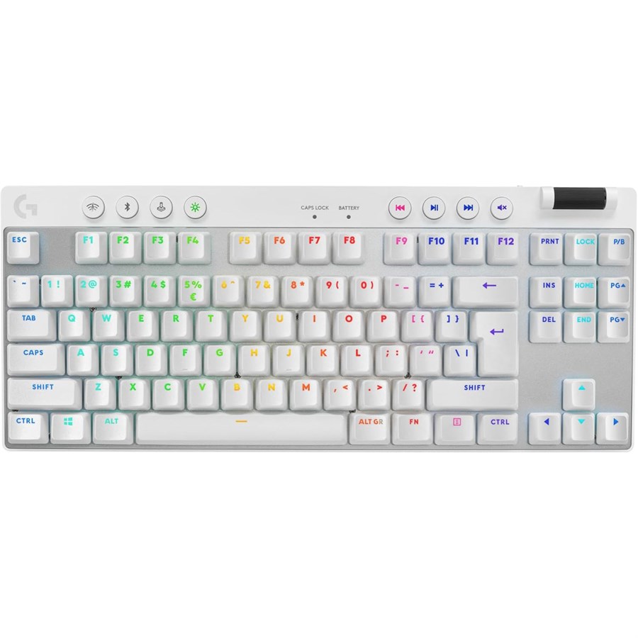 Logitech PRO X TKL LightSpeed Gaming Keyboard White (Tactile Switch)