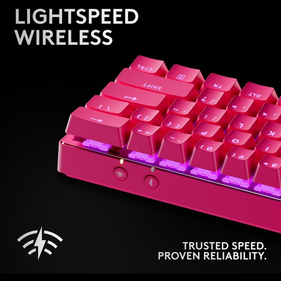 Logitech Pro X 60 Wireless 60% Gaming Keyboard Optical Switches Tactile