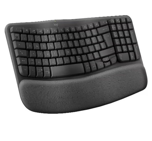 Buy Logitech Wave Keys Ergonomic Wireless Keyboard Graphite from Vmart in Pakistan