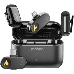 Buy Maono Wave T1 Mini Wireless Lavalier Microphone With USB-C and Lightning Plug from Vmart in Pakistan