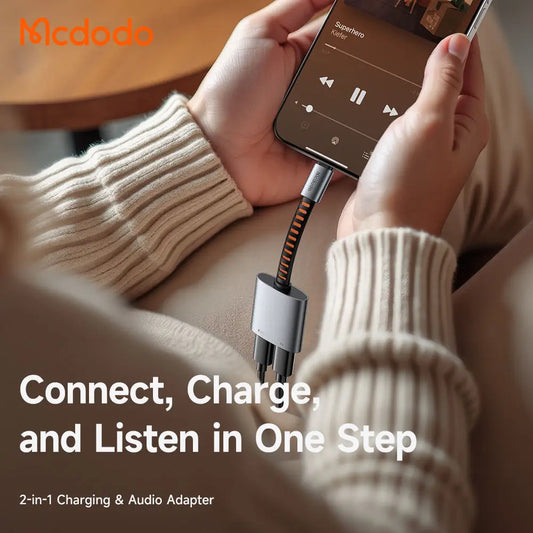 Buy Mcdodo CA-337 2 in 1 Charging & Audio Adapter from Vmart in Pakistan