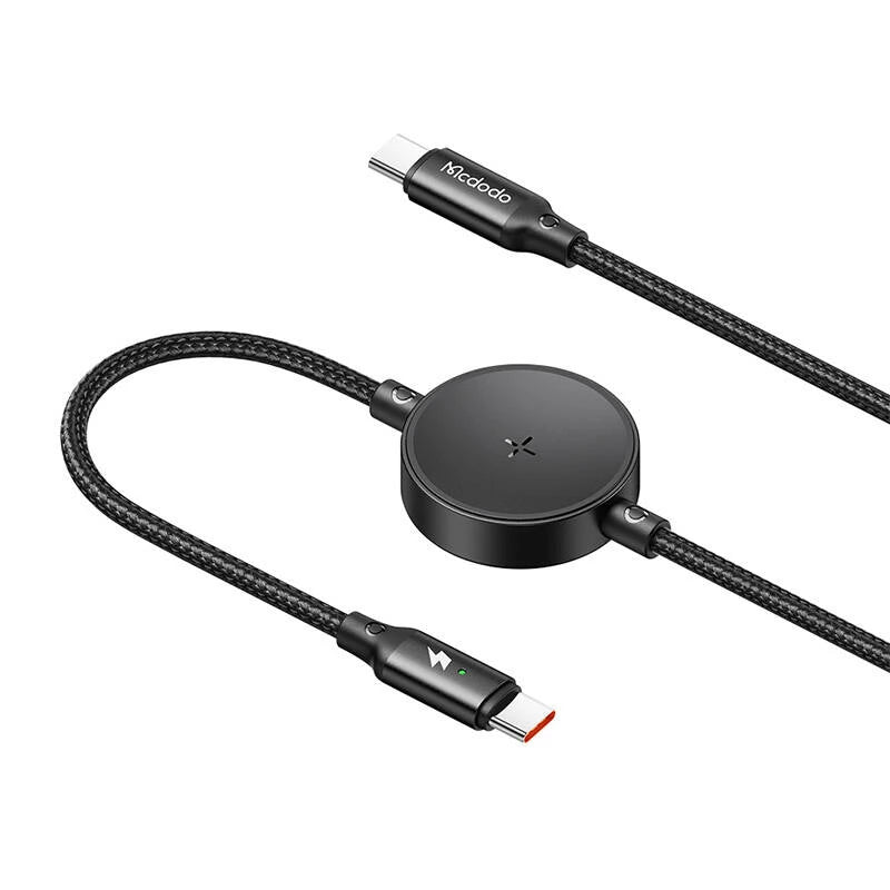Buy Mcdodo CA-4170 2 in 1 60W Type-C to Type-C Charging Cable with Wireless Charger for Samsung Watch Black 1.5m from Vmart in Pakistan