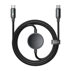 Buy Mcdodo CA-4170 2 in 1 60W Type-C to Type-C Charging Cable with Wireless Charger for Samsung Watch Black 1.5m from Vmart in Pakistan