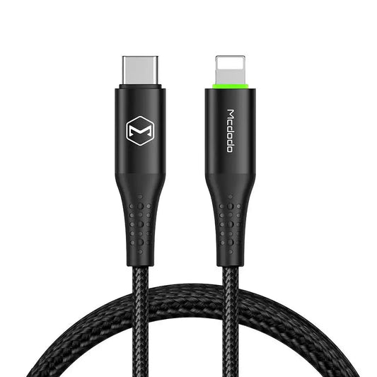 Buy Mcdodo CA-7361 Ai Auto Power Off PD Type-C To Lightning Cable 1.8m Black from Vmart in Pakistan