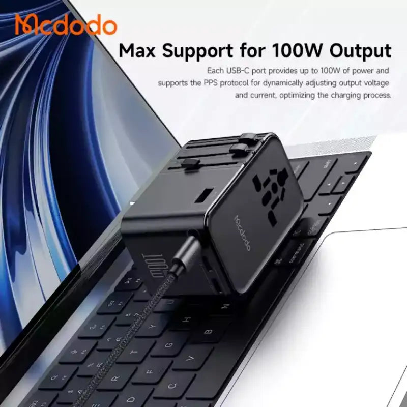 Buy Mcdodo CP-614 100W GaN Universal Travel Charger with USB-C to USB-C 100W Cable from Vmart in Pakistan