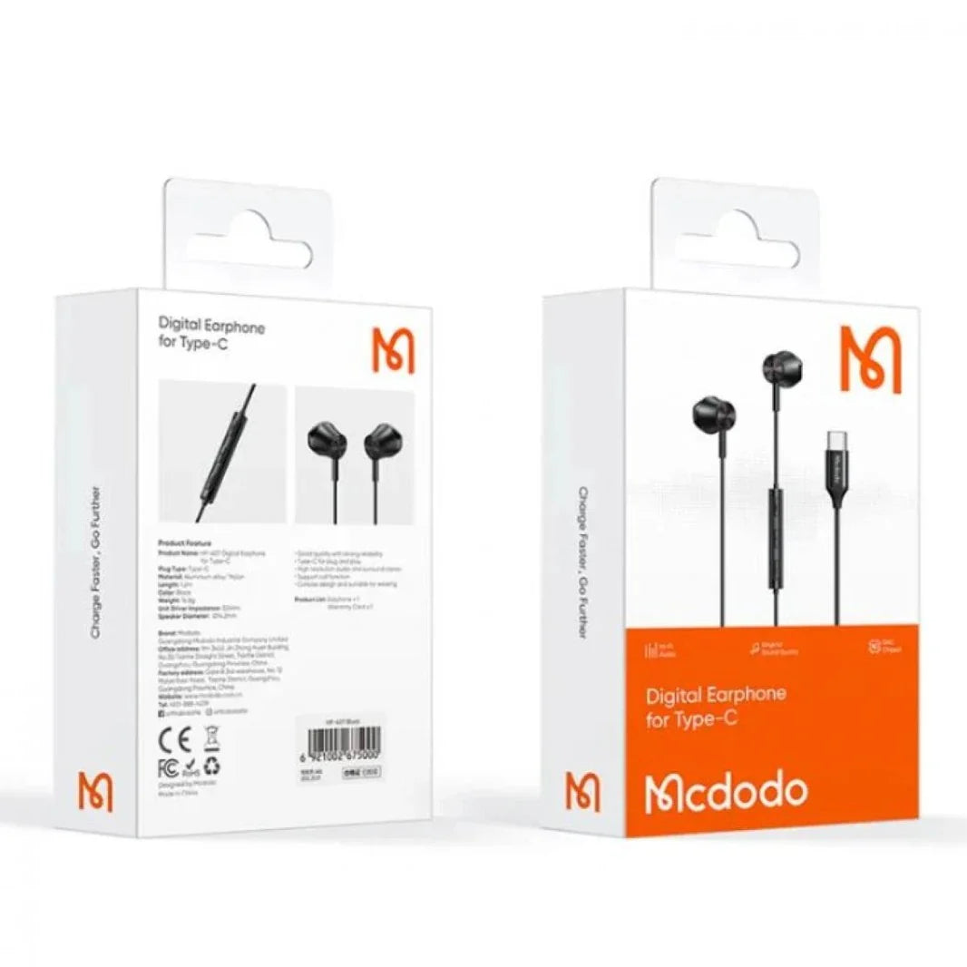 Buy Mcdodo HP-4070 Type-C Digital Earphones from Vmart in Pakistan