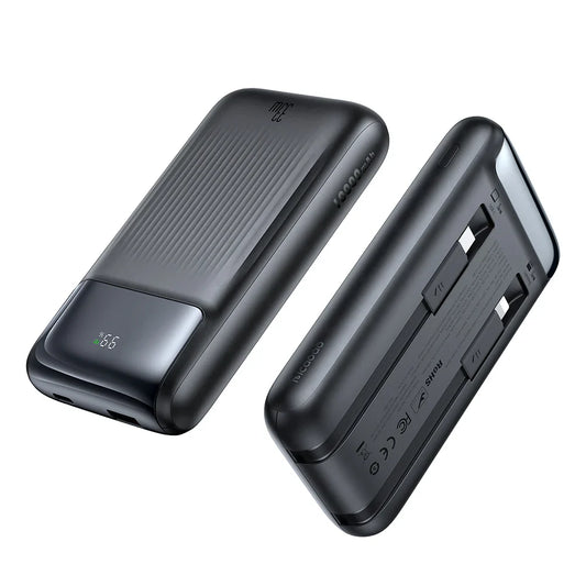 Buy Mcdodo MC-0231 33W 10000mAh Power Bank with Built in Cables Digital Display Black from Vmart in Pakistan