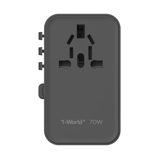 Buy Momax UA18D 1-World+ GaN 70W 3-Ports Travel Charger Built-in USB-C Cable from Vmart in Pakistan