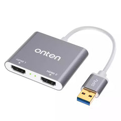 Onten 59175 USB 3.0 To Dual HDMI Adapter