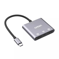 Onten 9175s Type C To Dual HDMI 4K With PD 3.0 Adapter