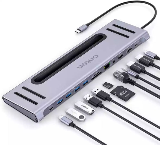 Buy Onten 9199 12 in 1 Type-C to Multi-functional Docking Station from Vmart in Pakistan