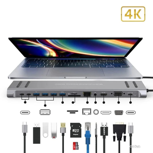 Buy Onten 9199A 14 In 1 USB C Multifunction Docking Station from Vmart in Pakistan