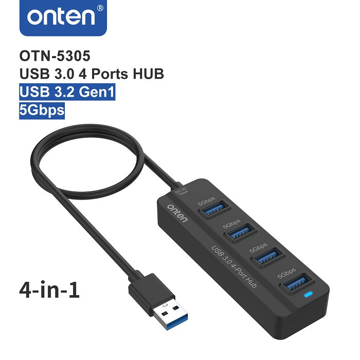 Onten OTN-5305 4 in 1 USB 3.0 4-Port Hub