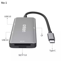 Onten OTN-91182 Type C Multi-function Card Reader