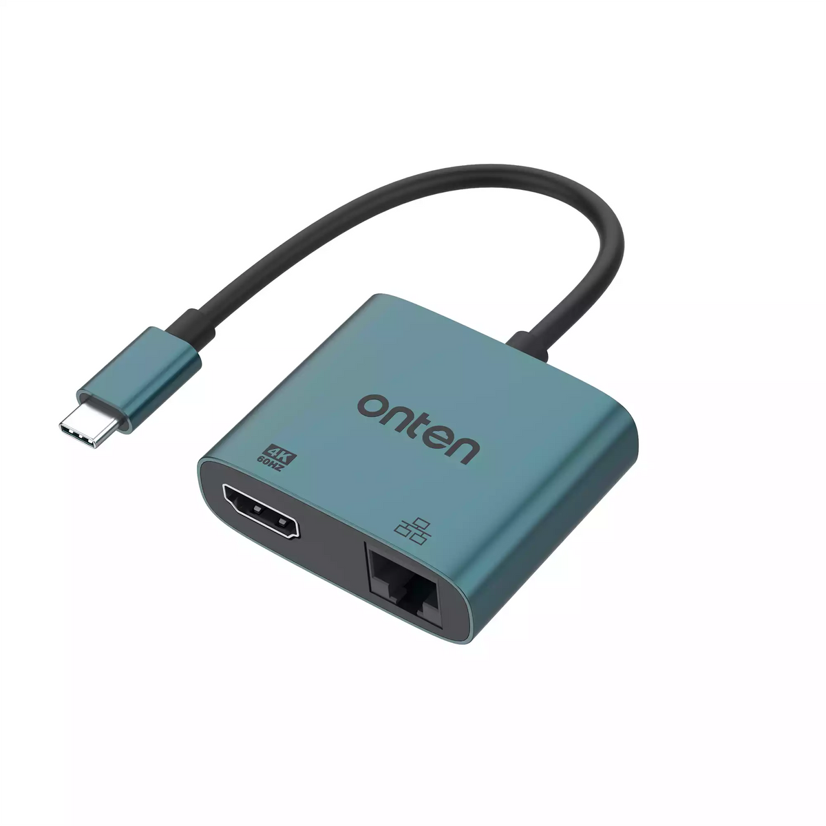 Onten UC288 USB-C to HDMI HD Video Adapter with RJ45(100M)