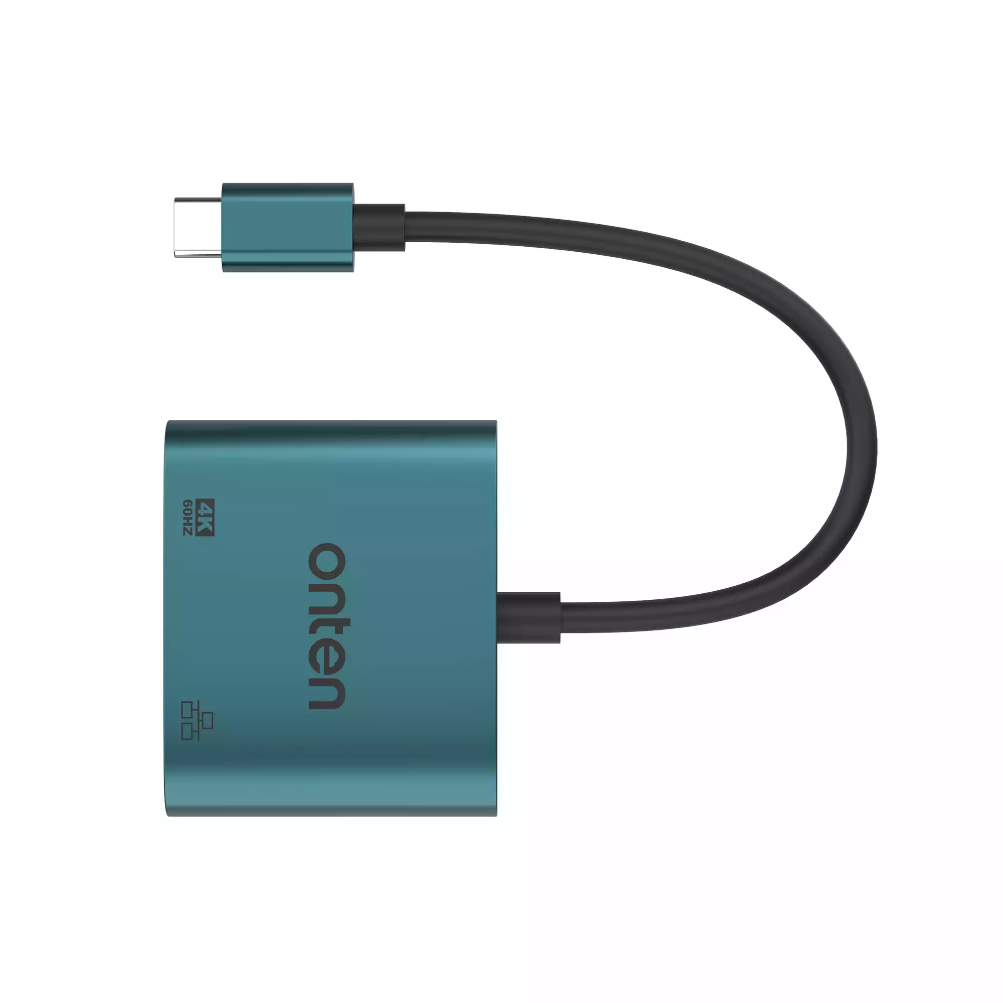 Onten UC288 USB-C to HDMI HD Video Adapter with RJ45(100M)